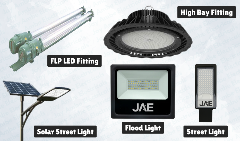 Industrial LED light fittings for factory and warehouse lighting in Vapi